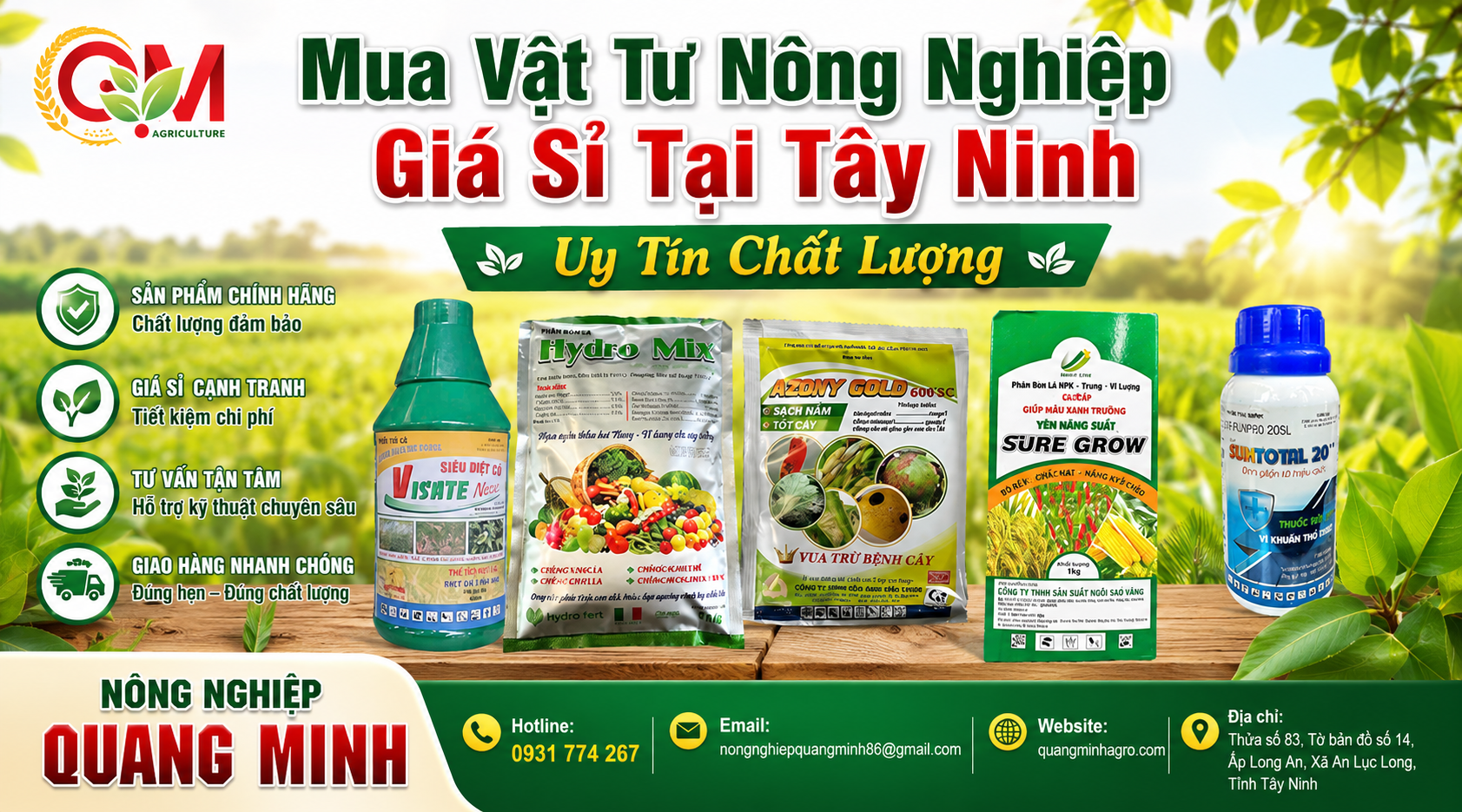 mua vật tư nông nghiệp giá sỉ tại Tây Ninh
